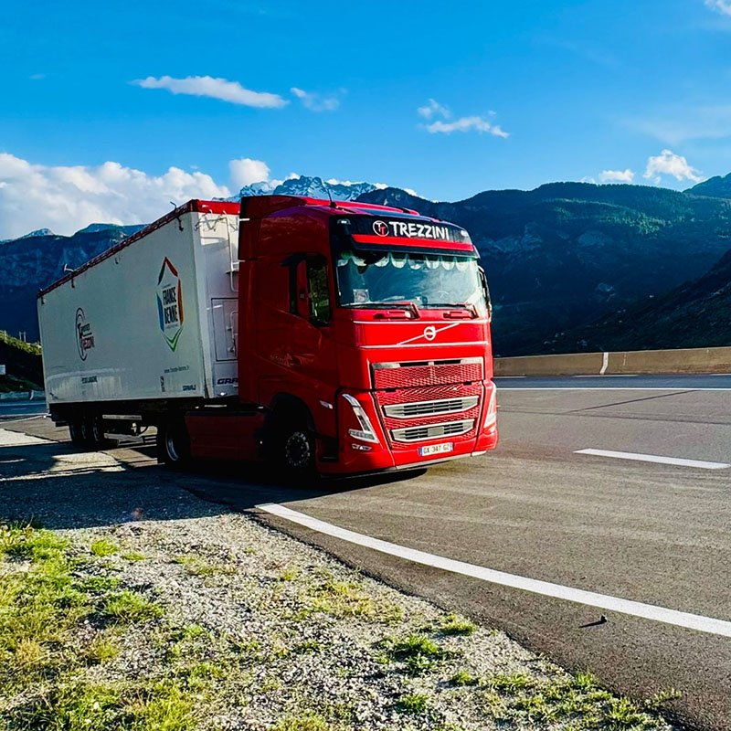 Camion fond mouvant