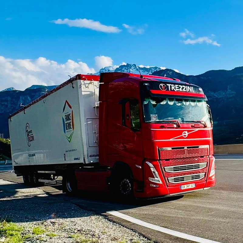 Camion transport vrac France/Italie
